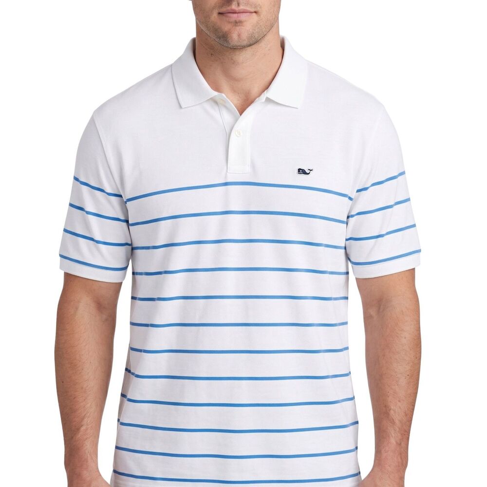 ⛵ Vineyard Vines Mens XXL Heritage Breton Stripe Pique Polo Shirt NWT Preppy